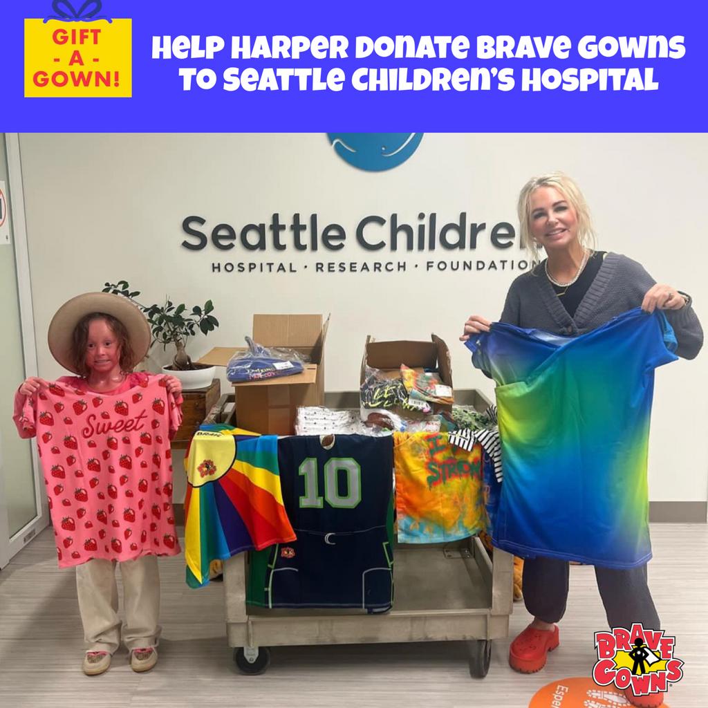 Gift Brave Gowns To Seattle Children's w/Harper the Incredible