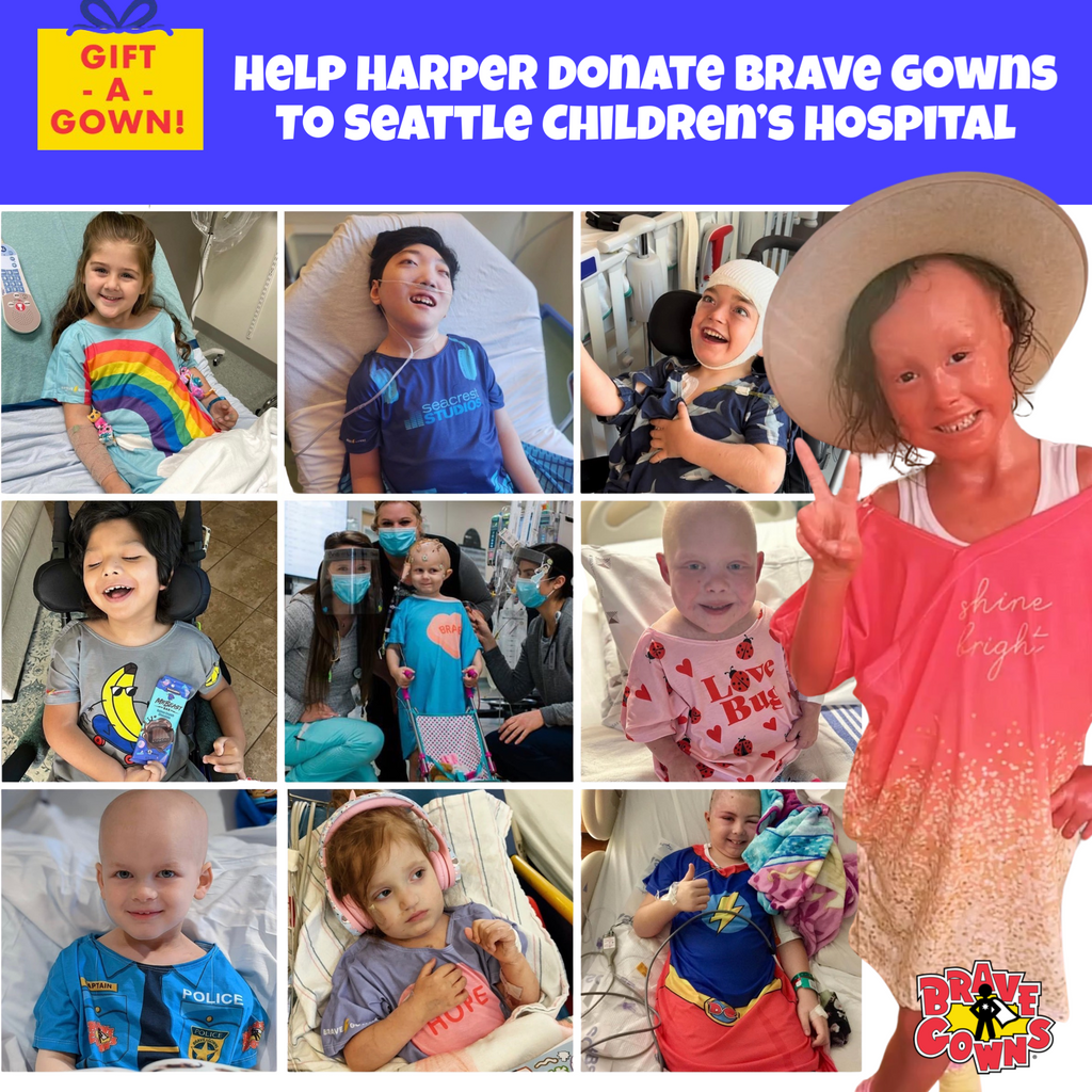Gift Brave Gowns To Seattle Children's w/Harper the Incredible