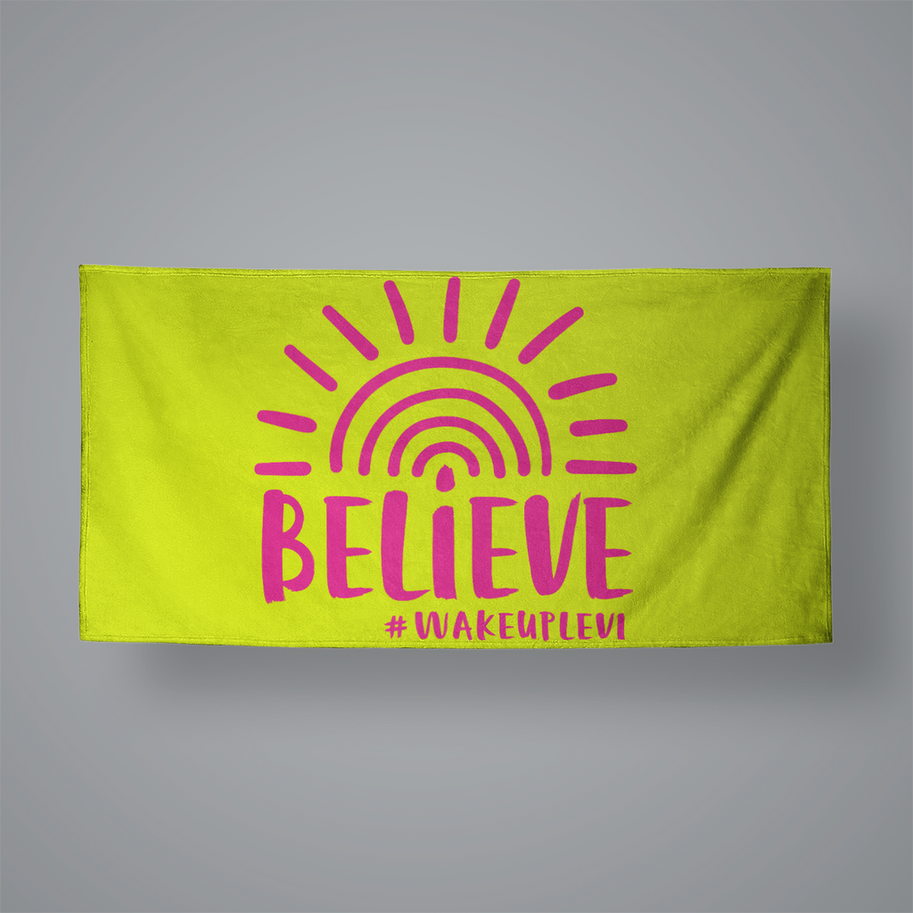 Levi Believe Pink Beach Towel 