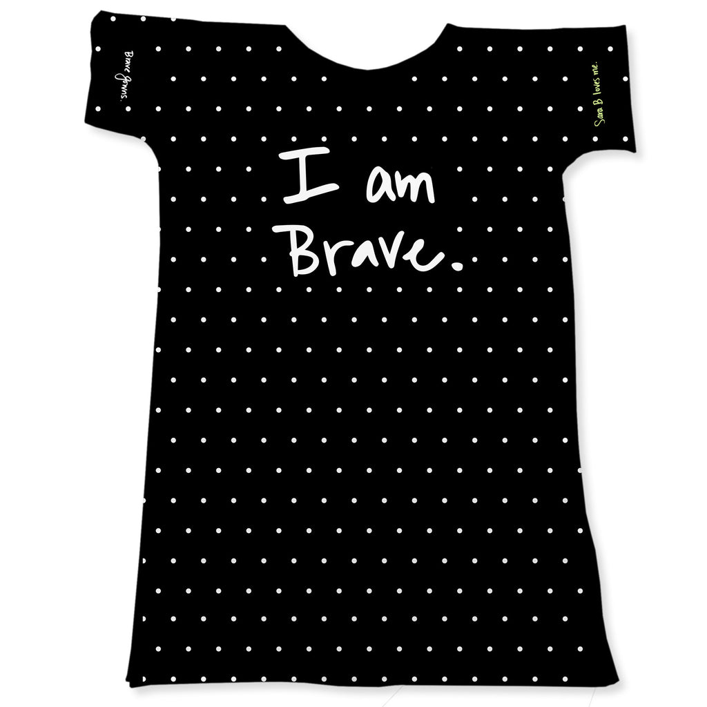Be Brave Black Dot Gown