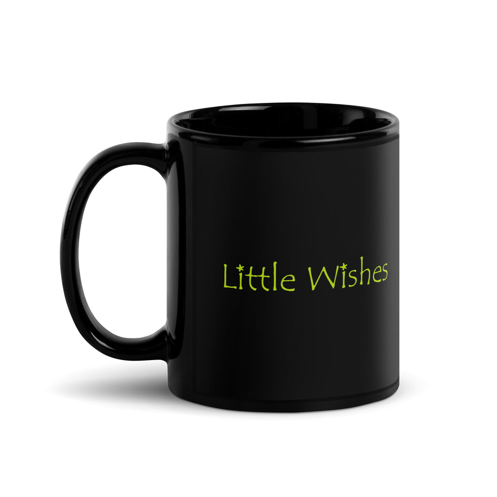 Little Wishes Black Glossy Mug