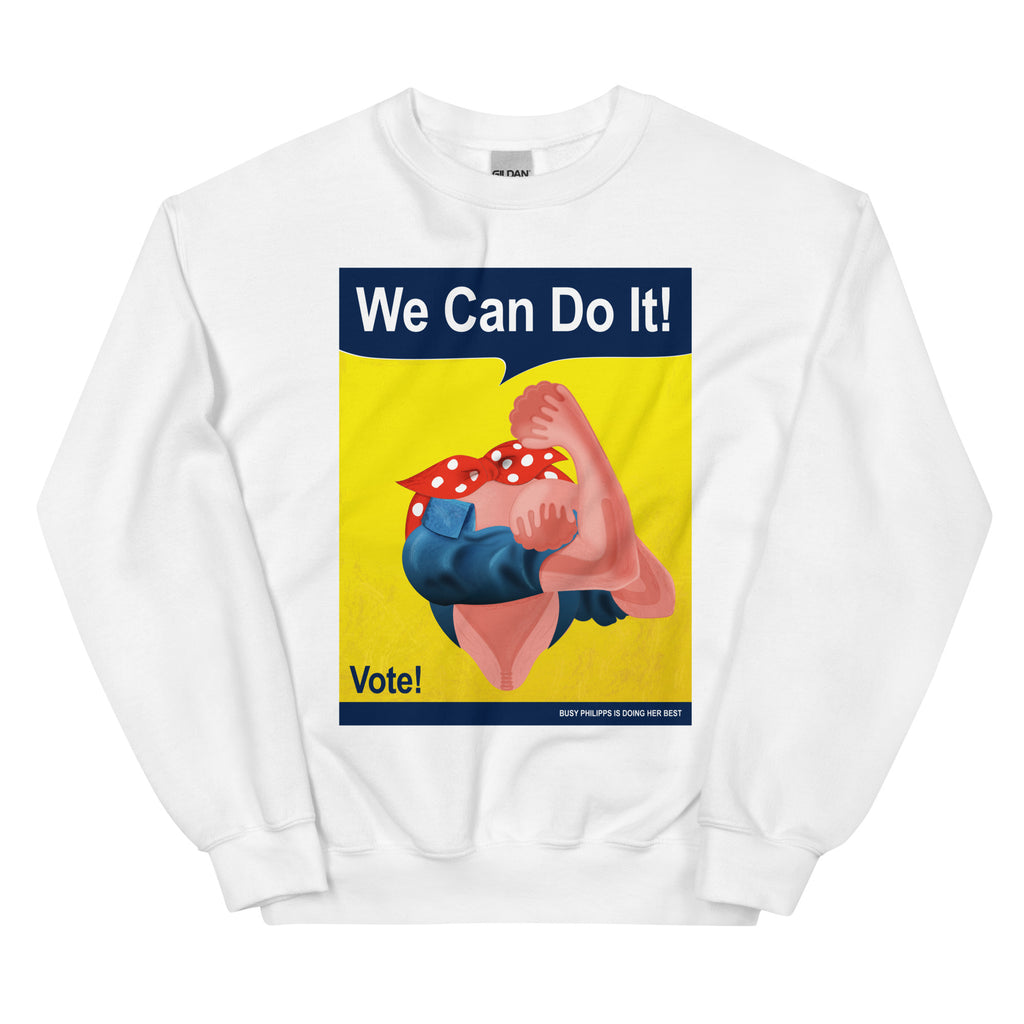 We Can Do It! Rosie the Uterus Black Unisex Sweatshirt