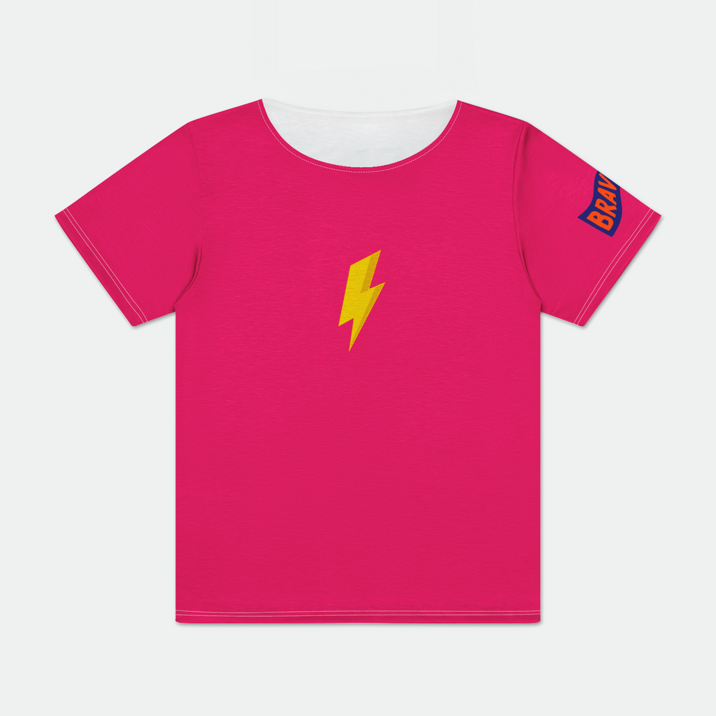 Pink Bolt Snap Tee