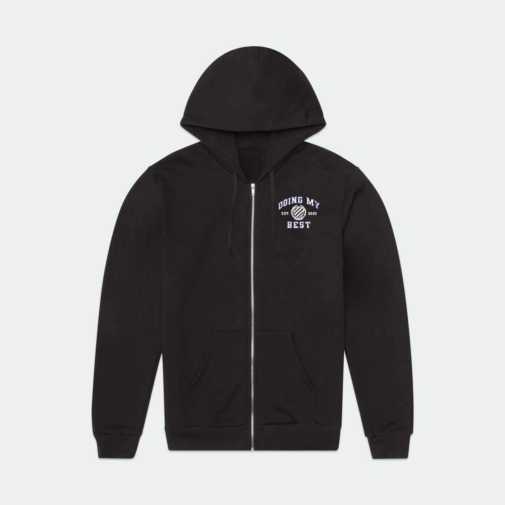 Doing My Best Crest Zip-up Hoodie