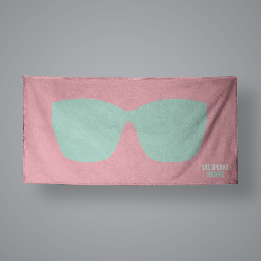 Mint Sunglasses Beach Towel 