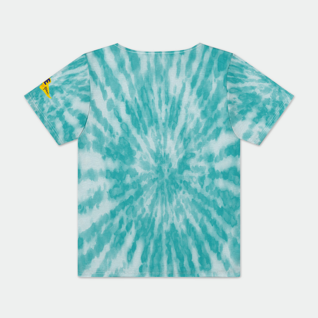 Tie-Dye Teal Snap Tee