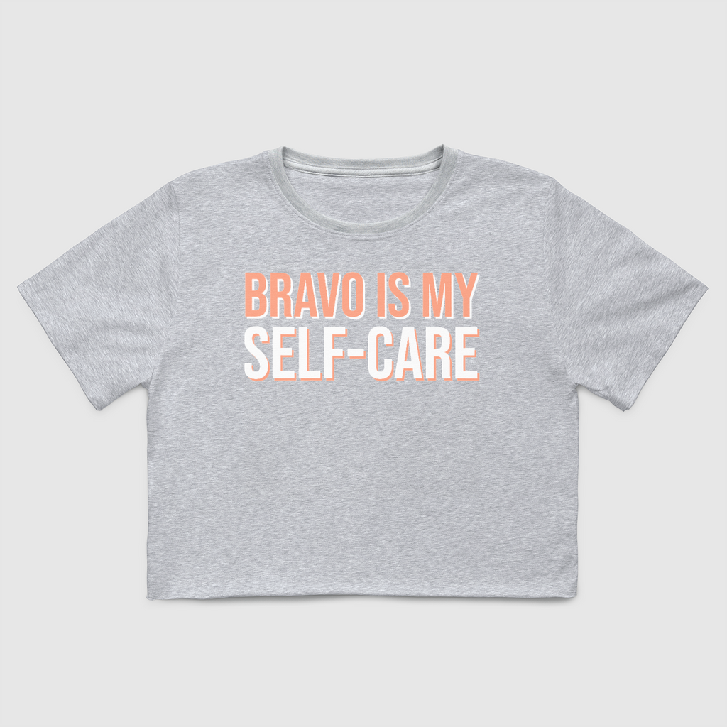 Bravo is My Self-Care Crop Tee-Black