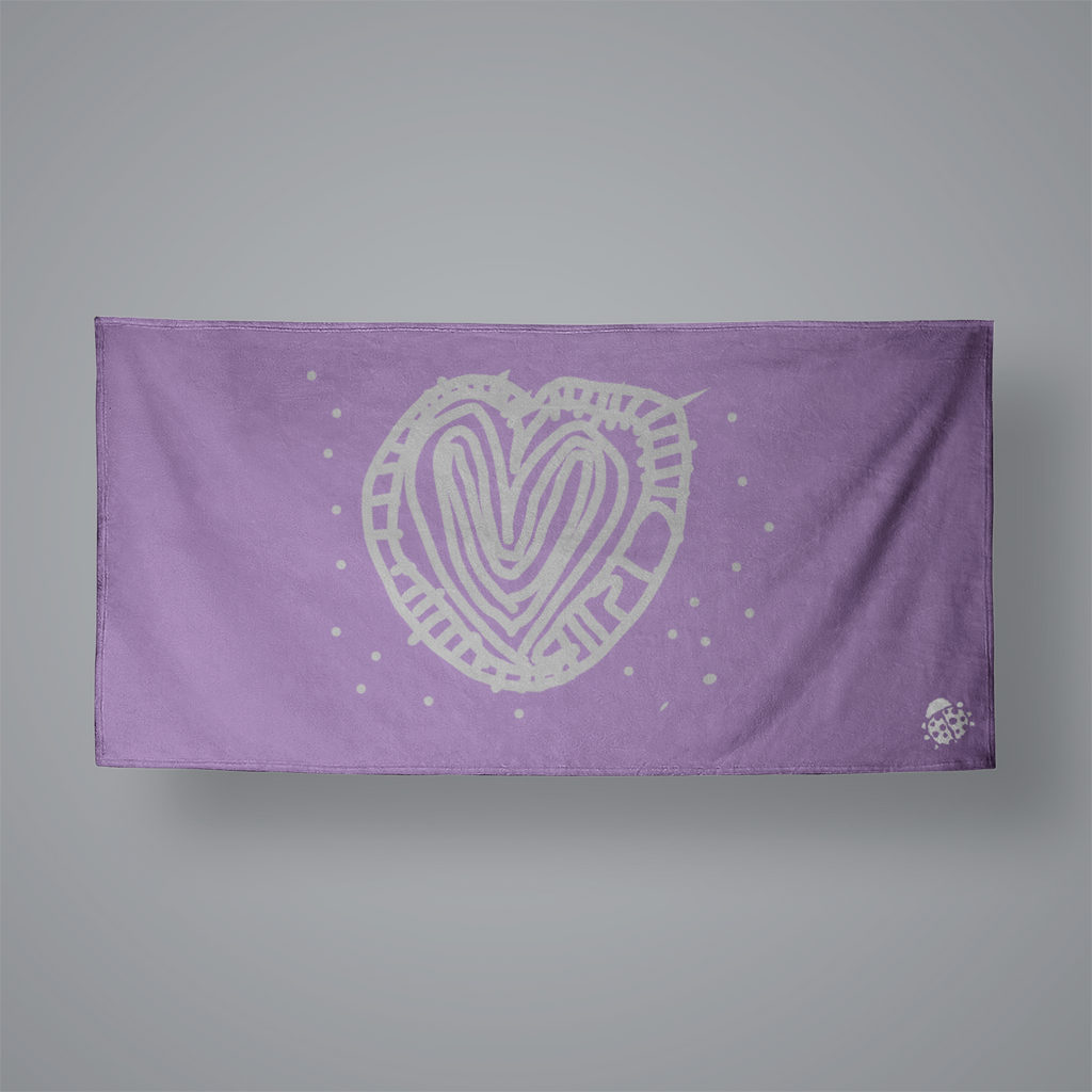 Charlie's Heart  Beach Towel 