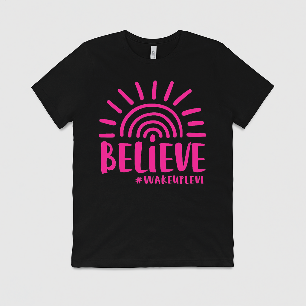 Believe Pink Shine Bright Adult T-shirt