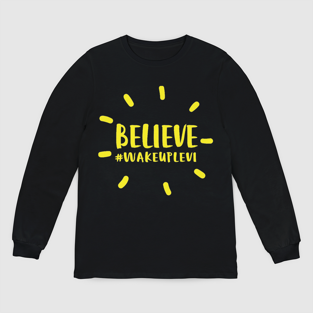 Levi Believe Unisex Long Sleeve Black Tee