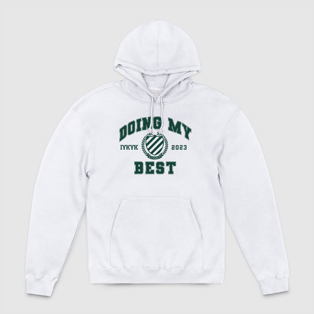 Collegiate Unisex White Hoodie