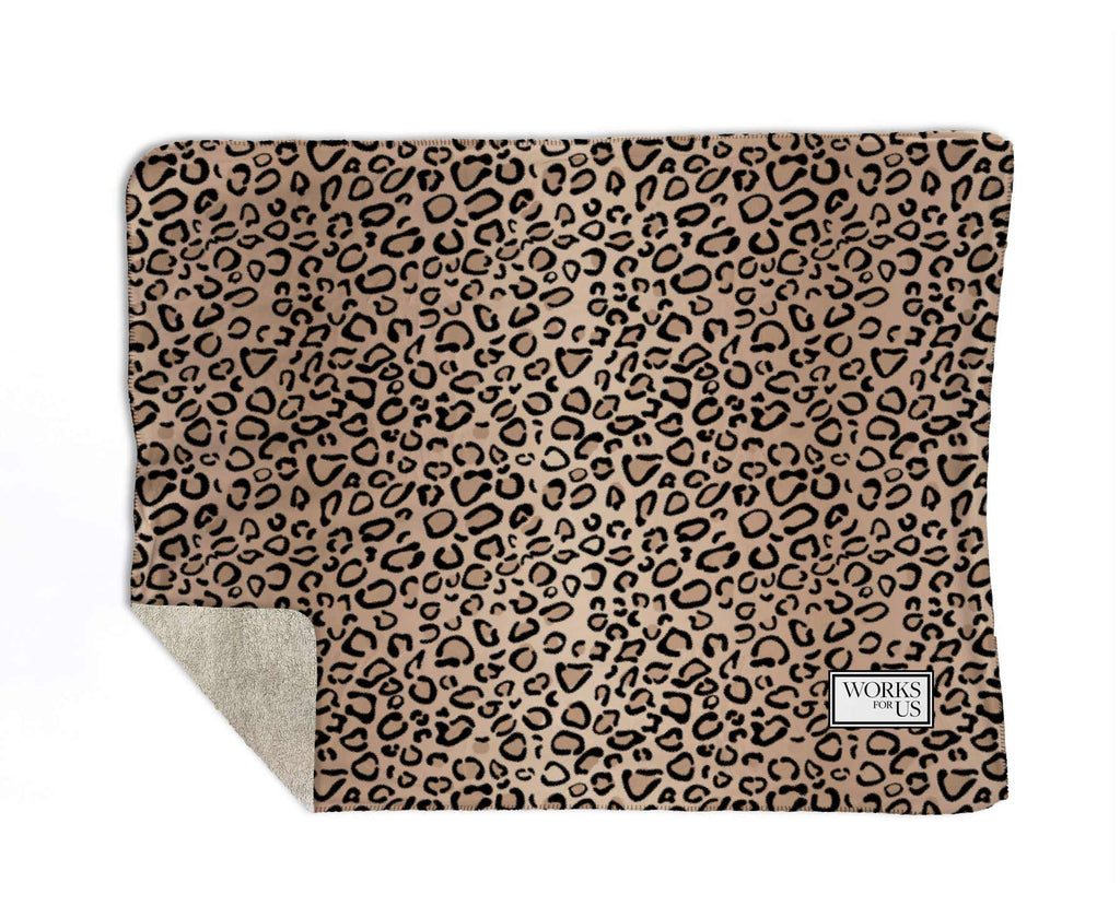 Oversized Leopard Sherpa Throw