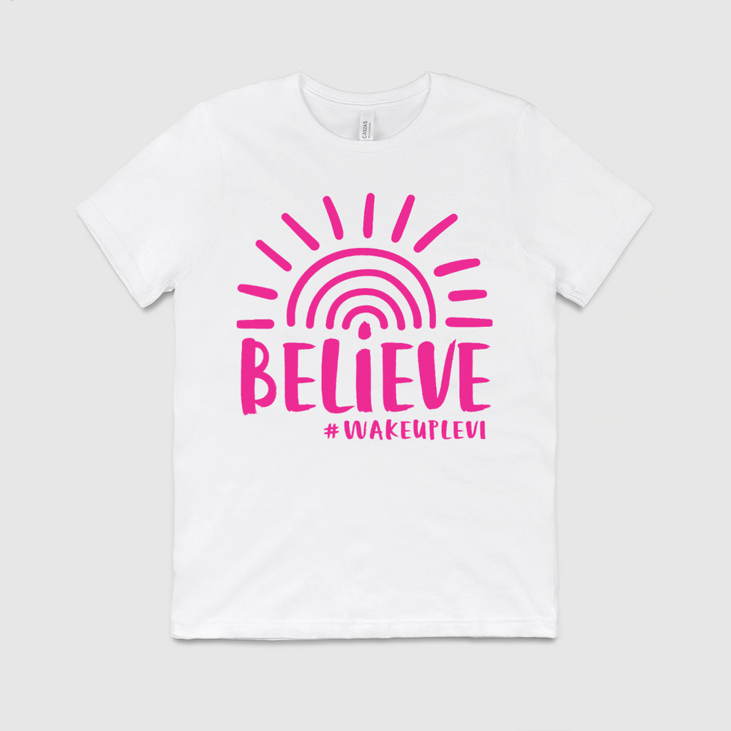 Believe Pink Shine Bright Adult T-shirt