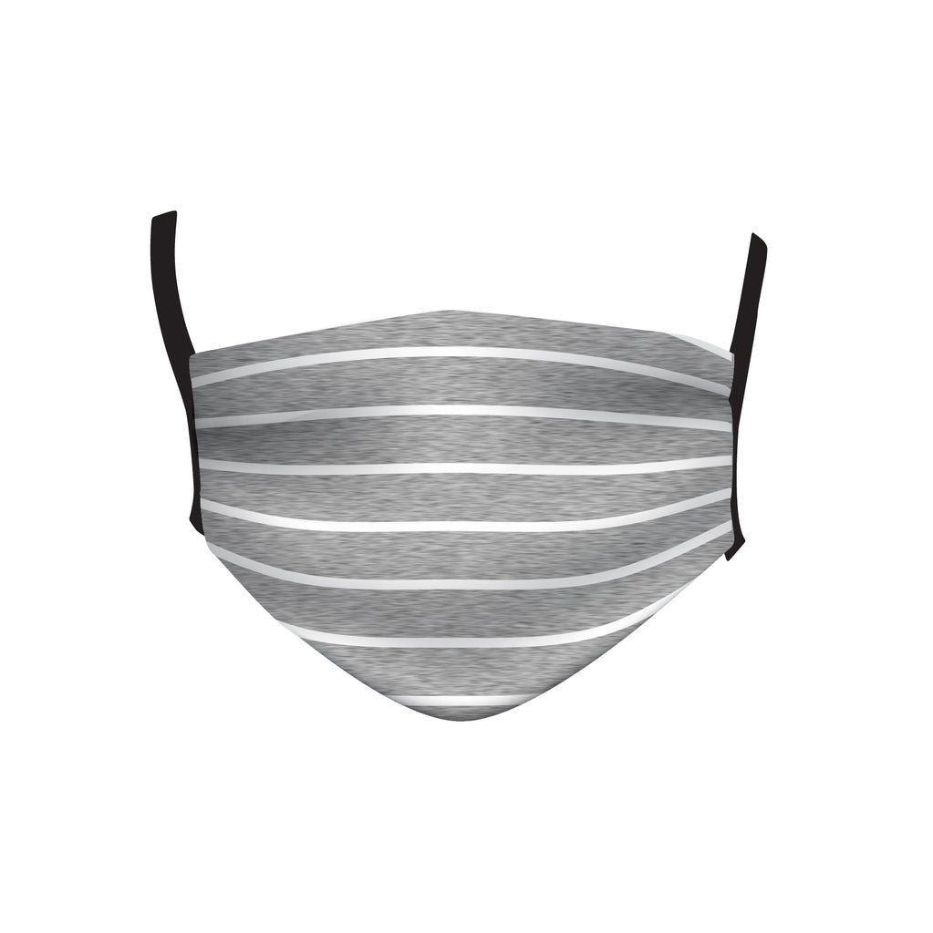 HEATHER GRAY STRIPE MASK