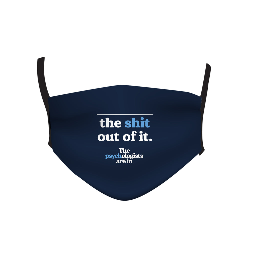 Customizable Blank the Sh*t Out of It  Navy Mask