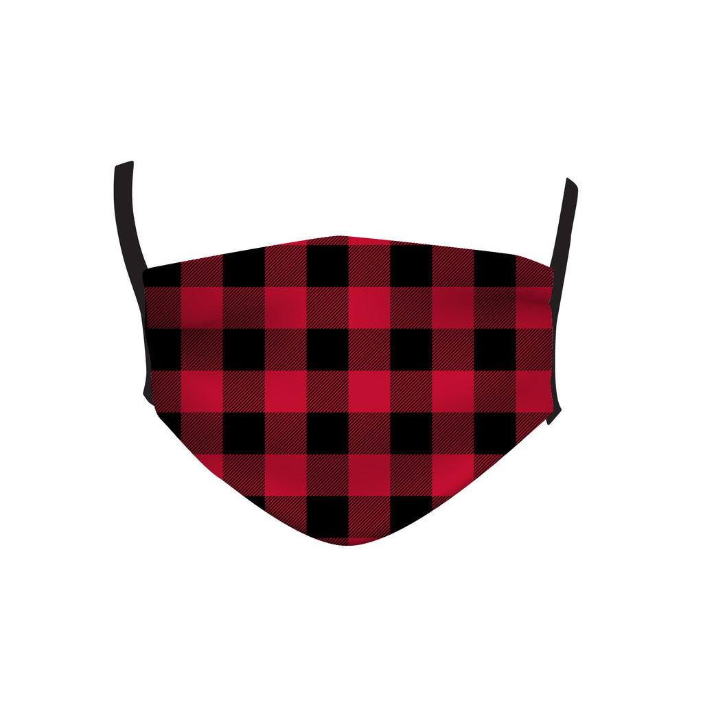 RED & BLACK PLAID MASK