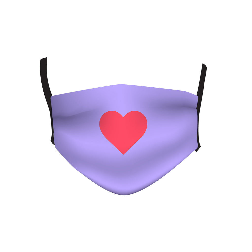 LAVENDER HEART MASK