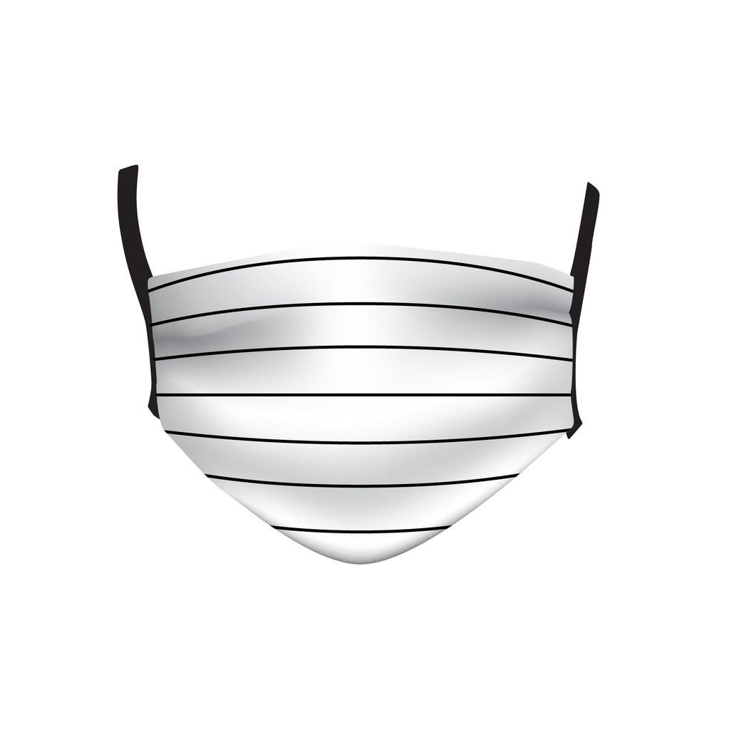 WHITE & BLACK STRIPED MASK