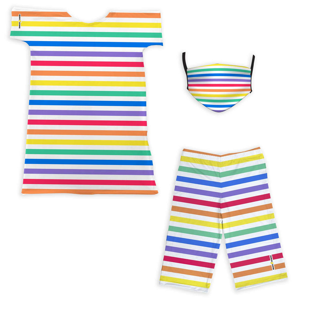 RAINBOW STRIPE GOWN