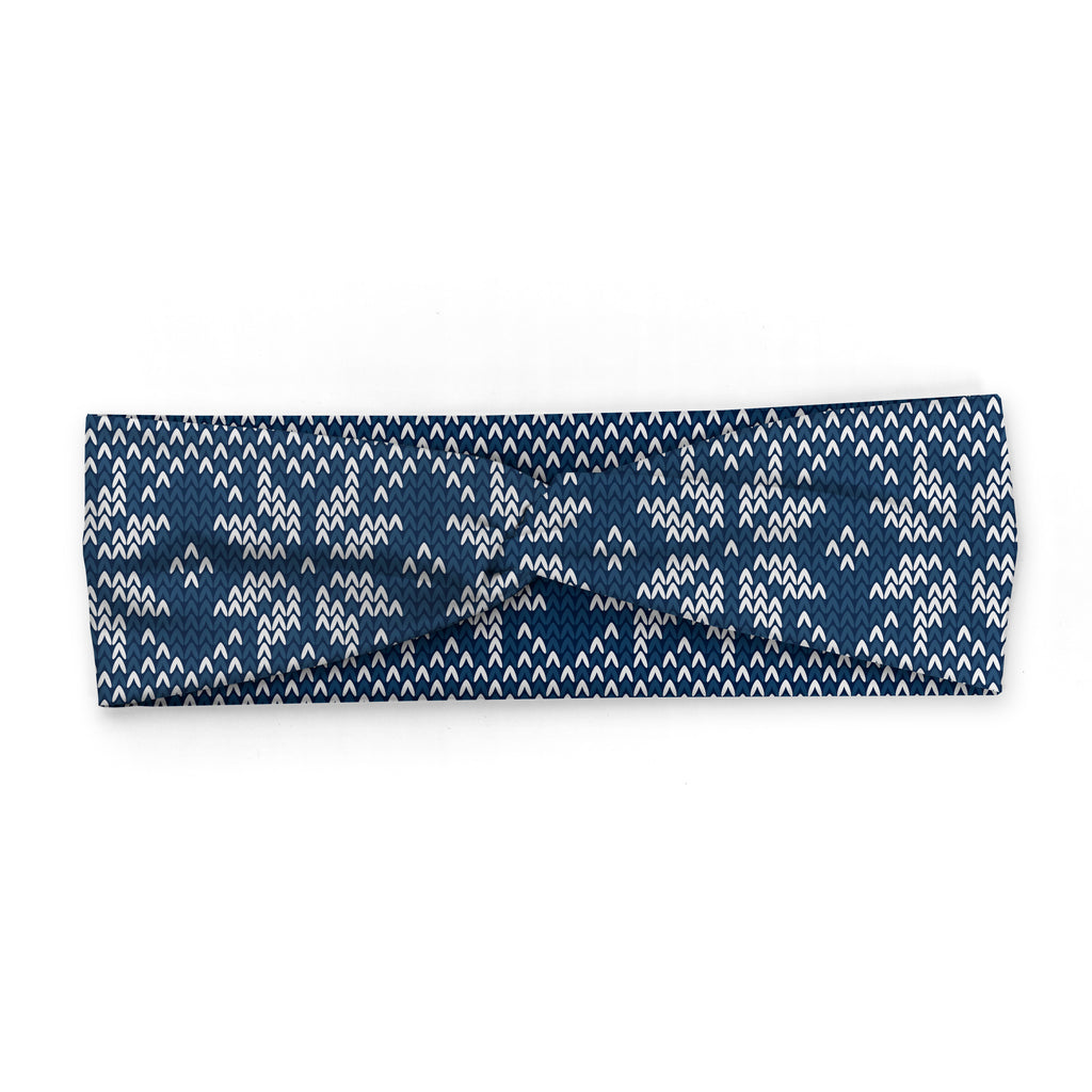 BLUE FAIRISLE SWEATER HEADBAND