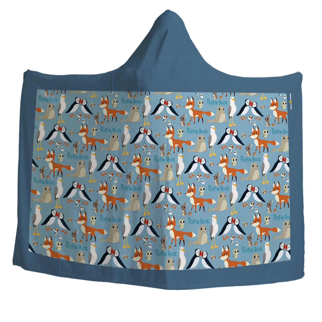 All Your Puffin Rock Friends Hooded Blanket