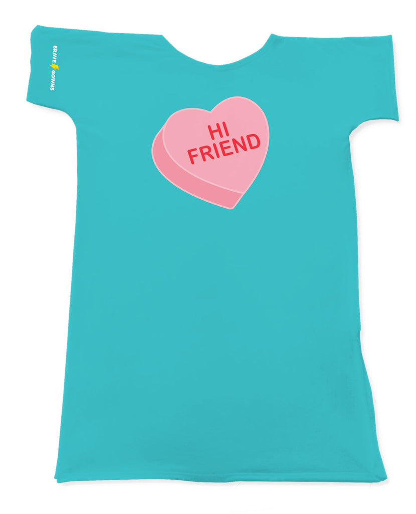 CONVERSATION HEART DOLL GOWN- HI FRIEND