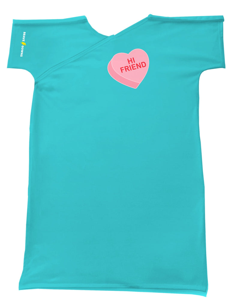 CONVERSATION HEART DOLL GOWN- HI FRIEND