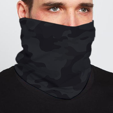 BLACK CAMO NECK GAITER