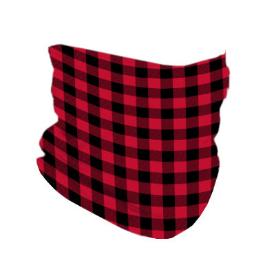 RED & BLACK PLAID GAITER