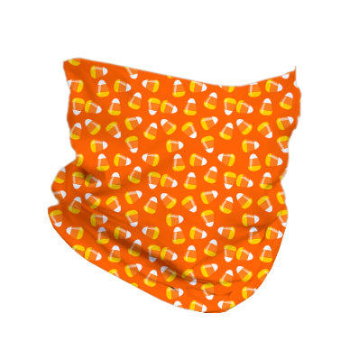PUMPKIN & CANDY CORN REVERSIBLE NECK GAITER