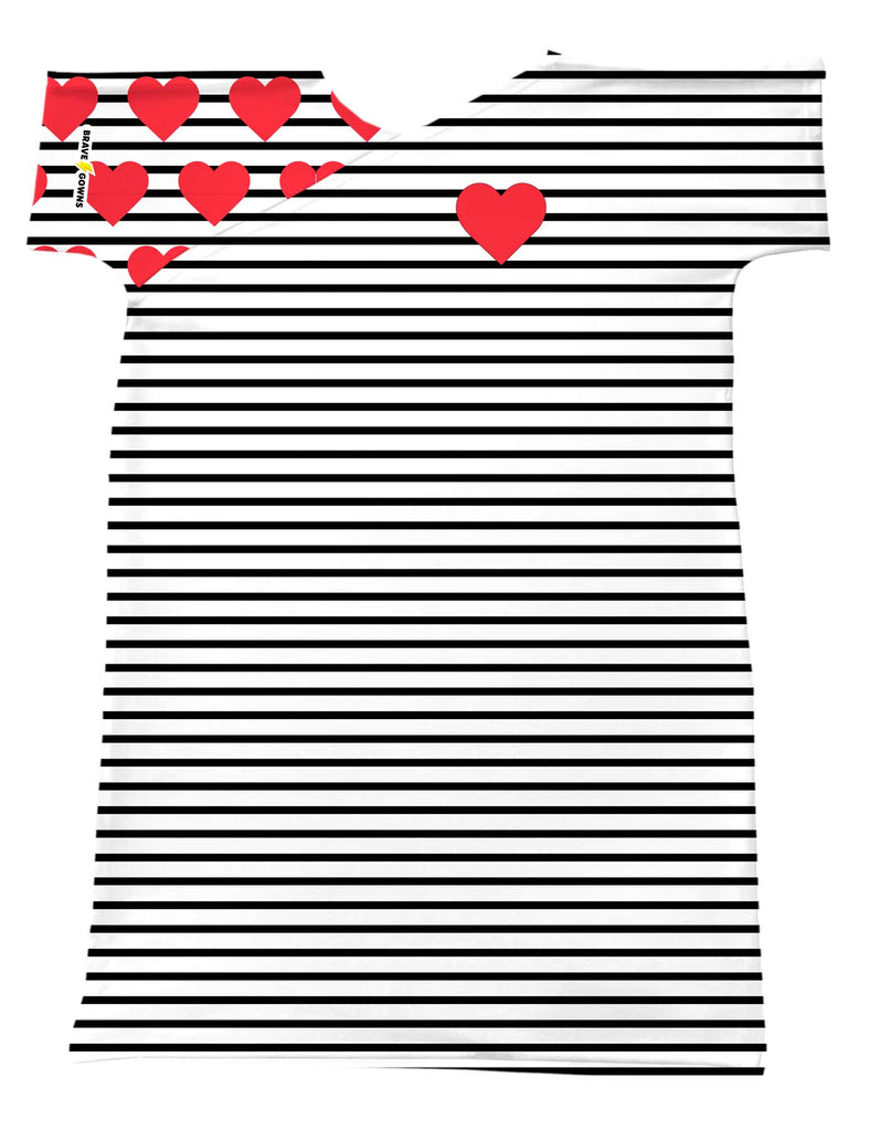 STRIPED HEART GOWN