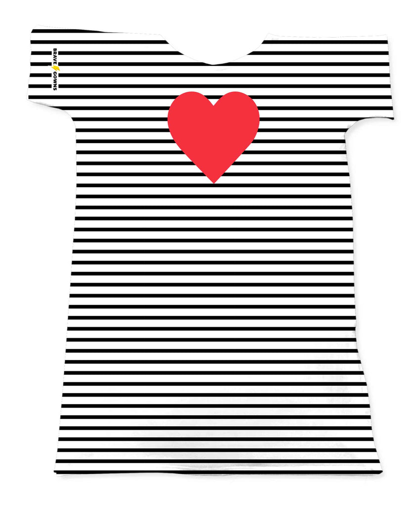 STRIPED HEART GOWN
