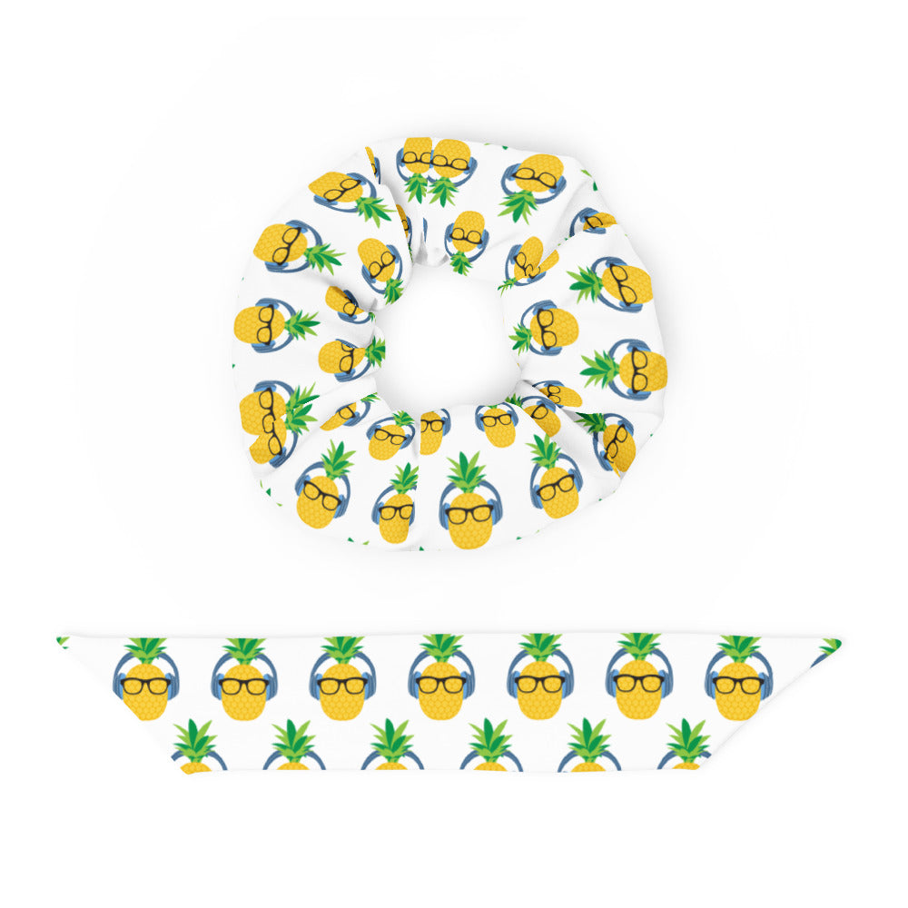White Pineapple Scrunchie