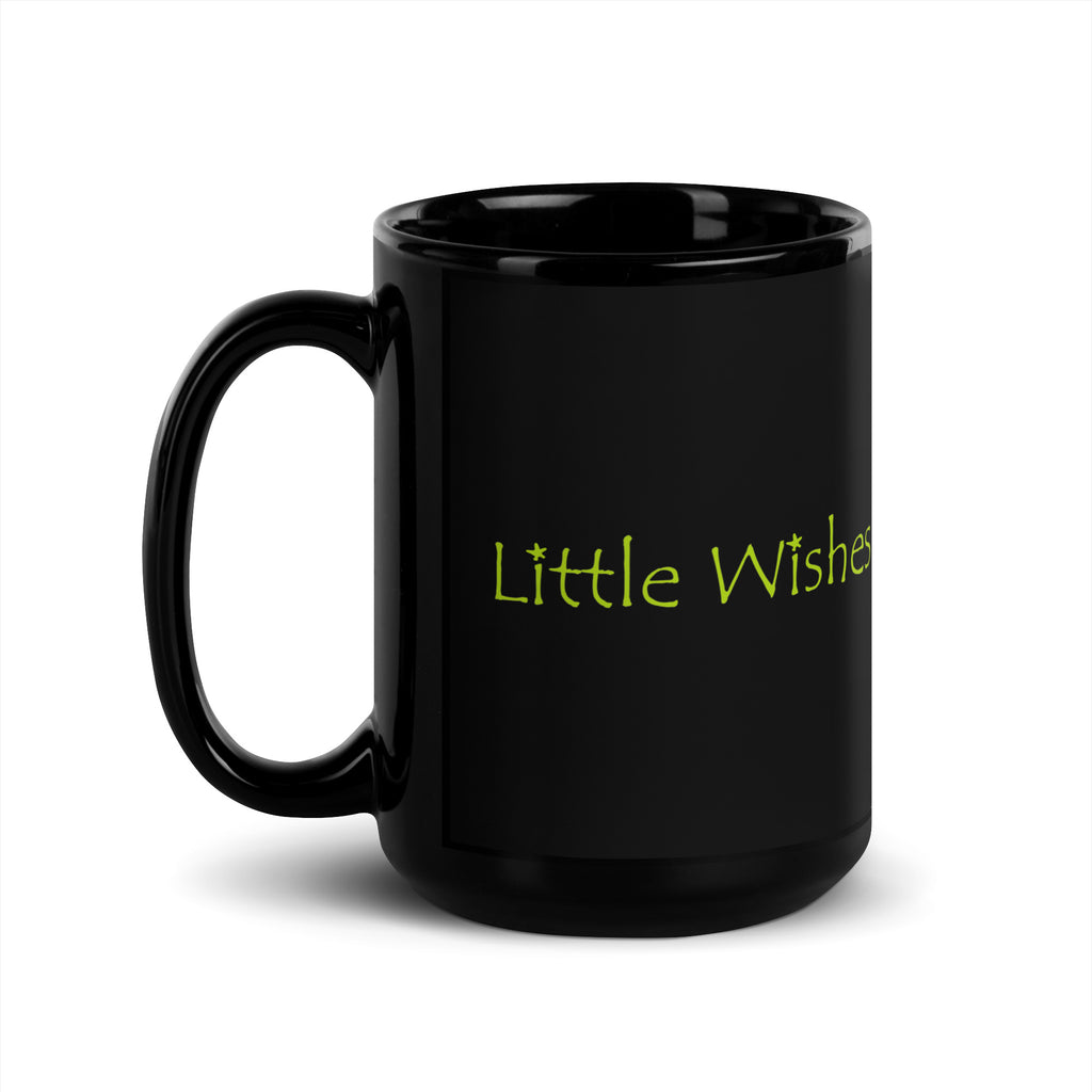 Little Wishes Black Glossy Mug