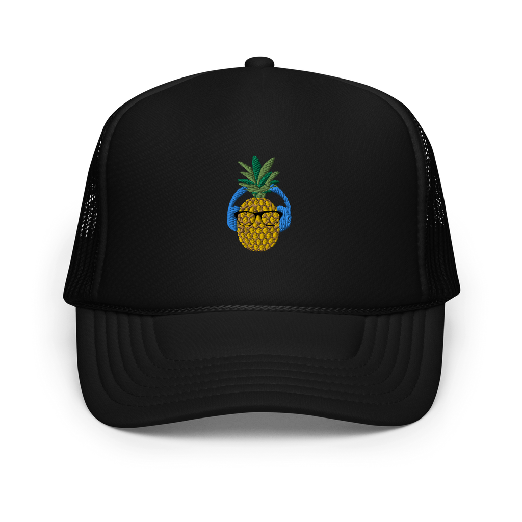 Psych Pineapple Foam trucker hat