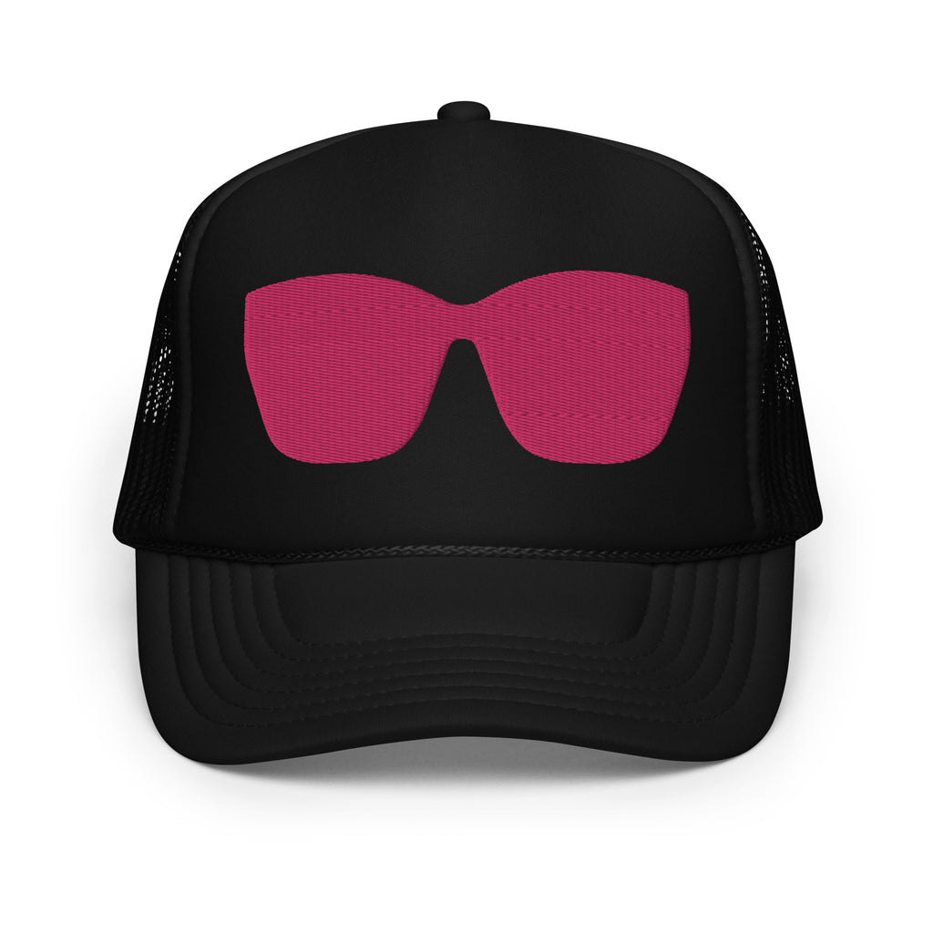 Pink Sunglasses Foam Trucker Hat
