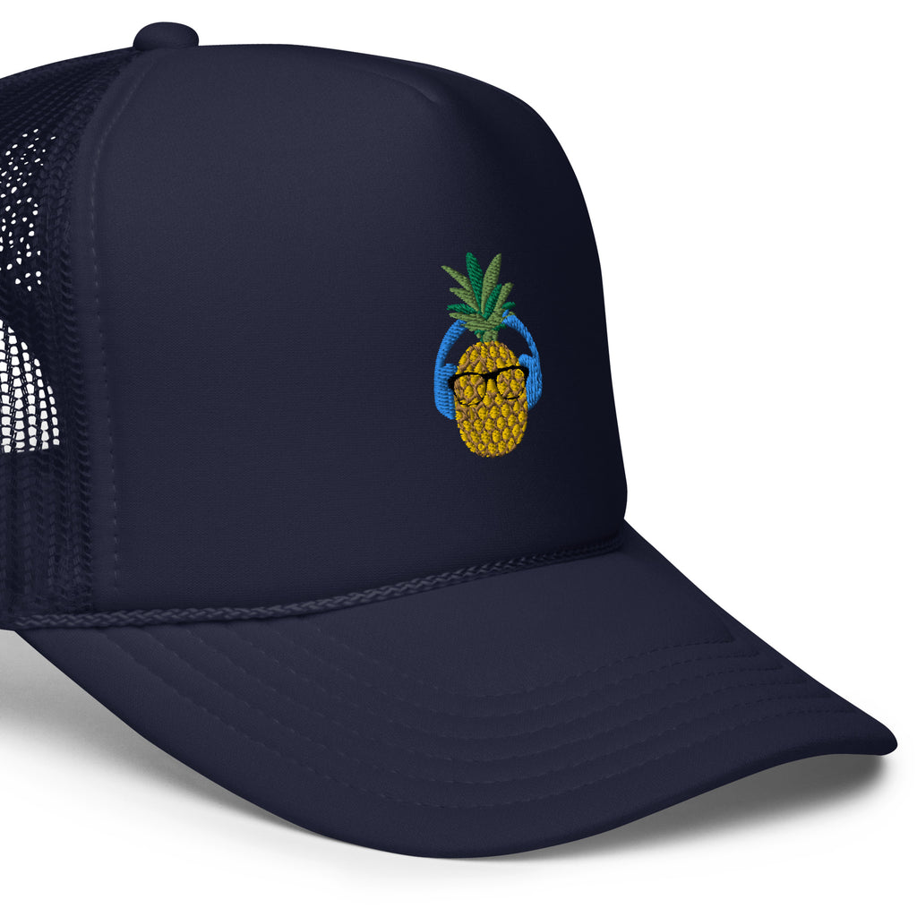 Psych Pineapple Foam trucker hat