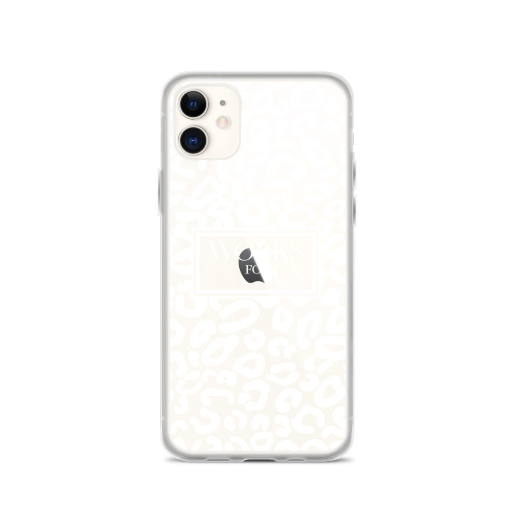 White Leopard iPhone Case