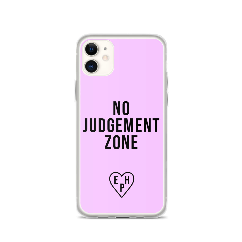 No Judgement Zone Pink iPhone Case