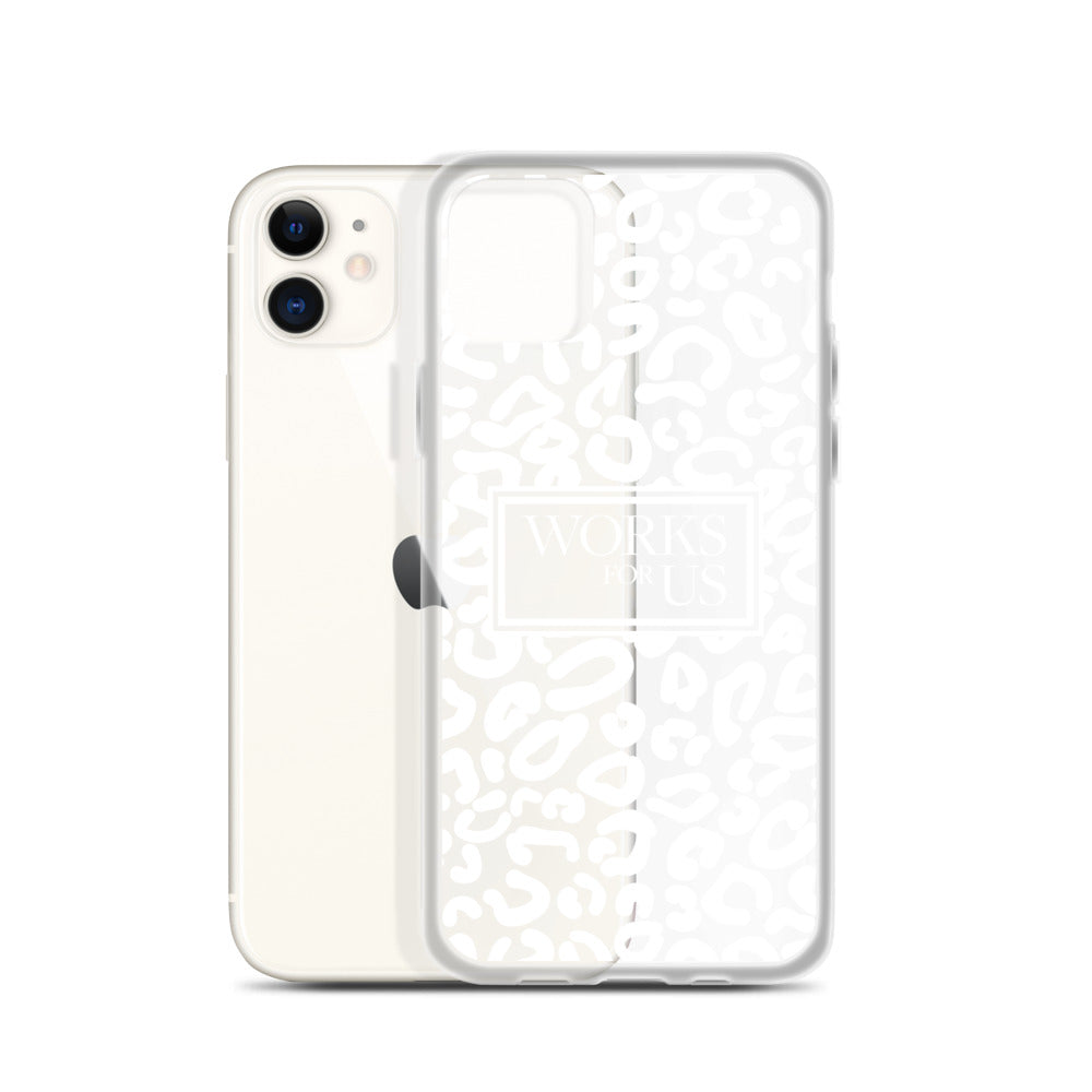 White Leopard iPhone Case