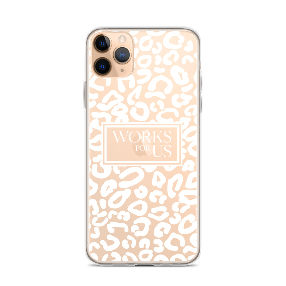 White Leopard iPhone Case