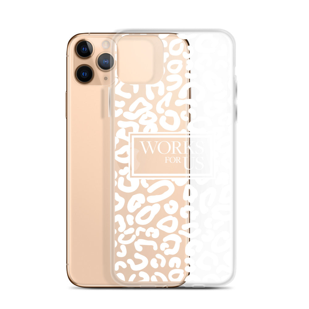 White Leopard iPhone Case