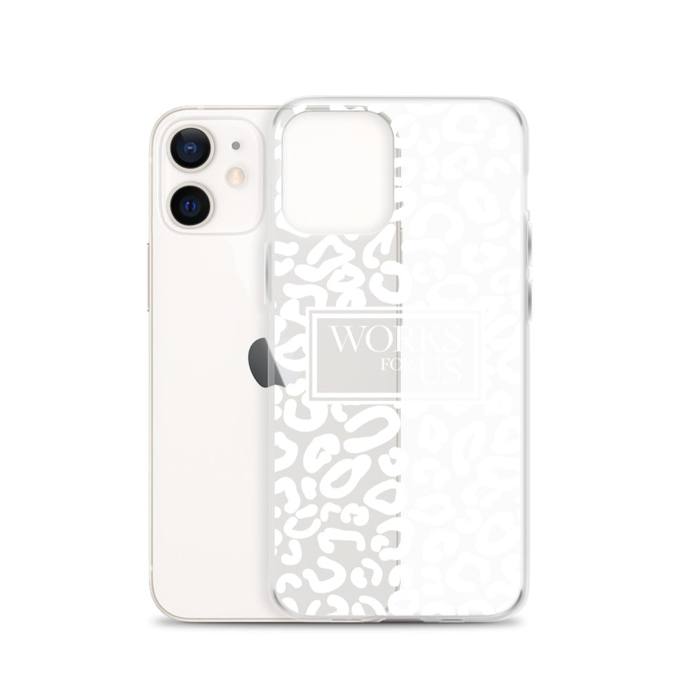 White Leopard iPhone Case