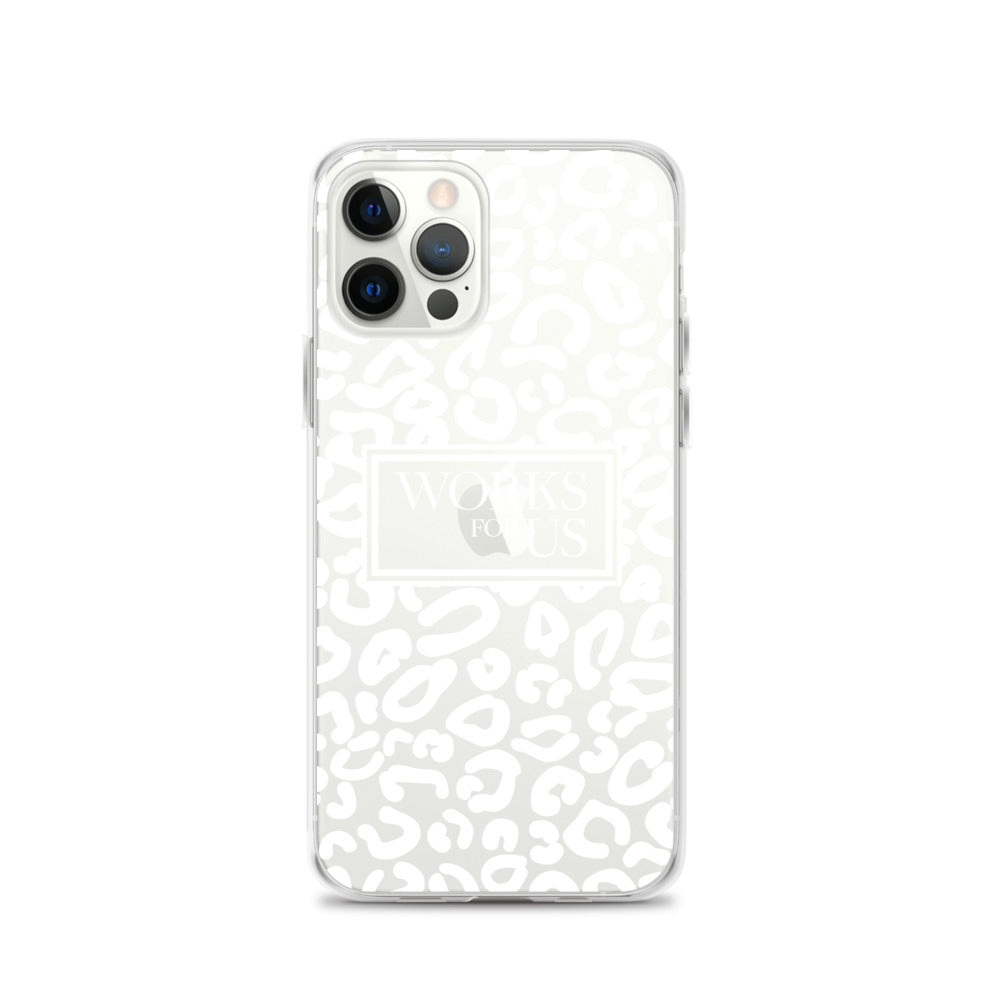 White Leopard iPhone Case
