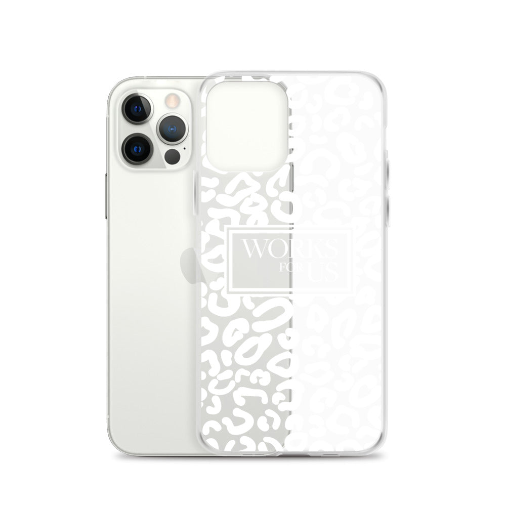White Leopard iPhone Case