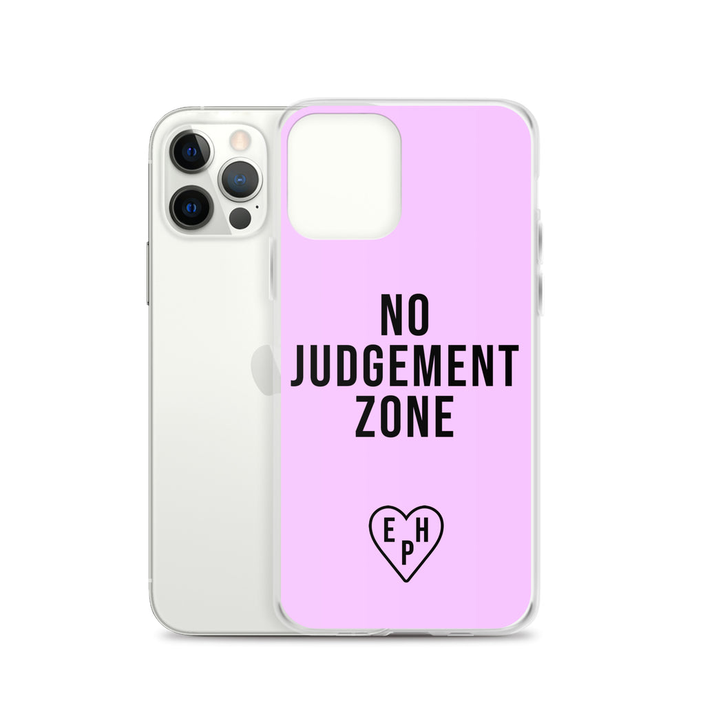 No Judgement Zone Pink iPhone Case