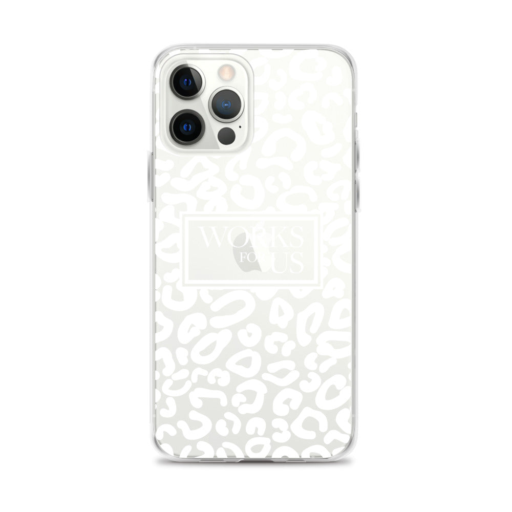 White Leopard iPhone Case