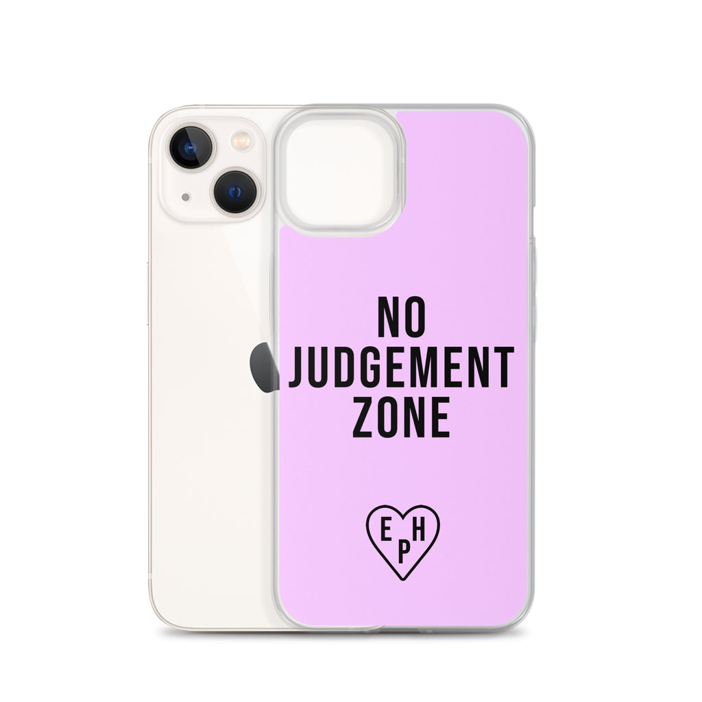 No Judgement Zone Pink iPhone Case