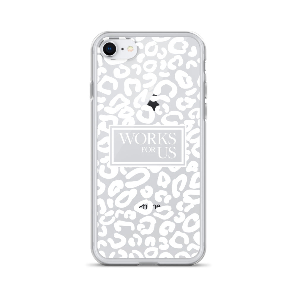 White Leopard iPhone Case