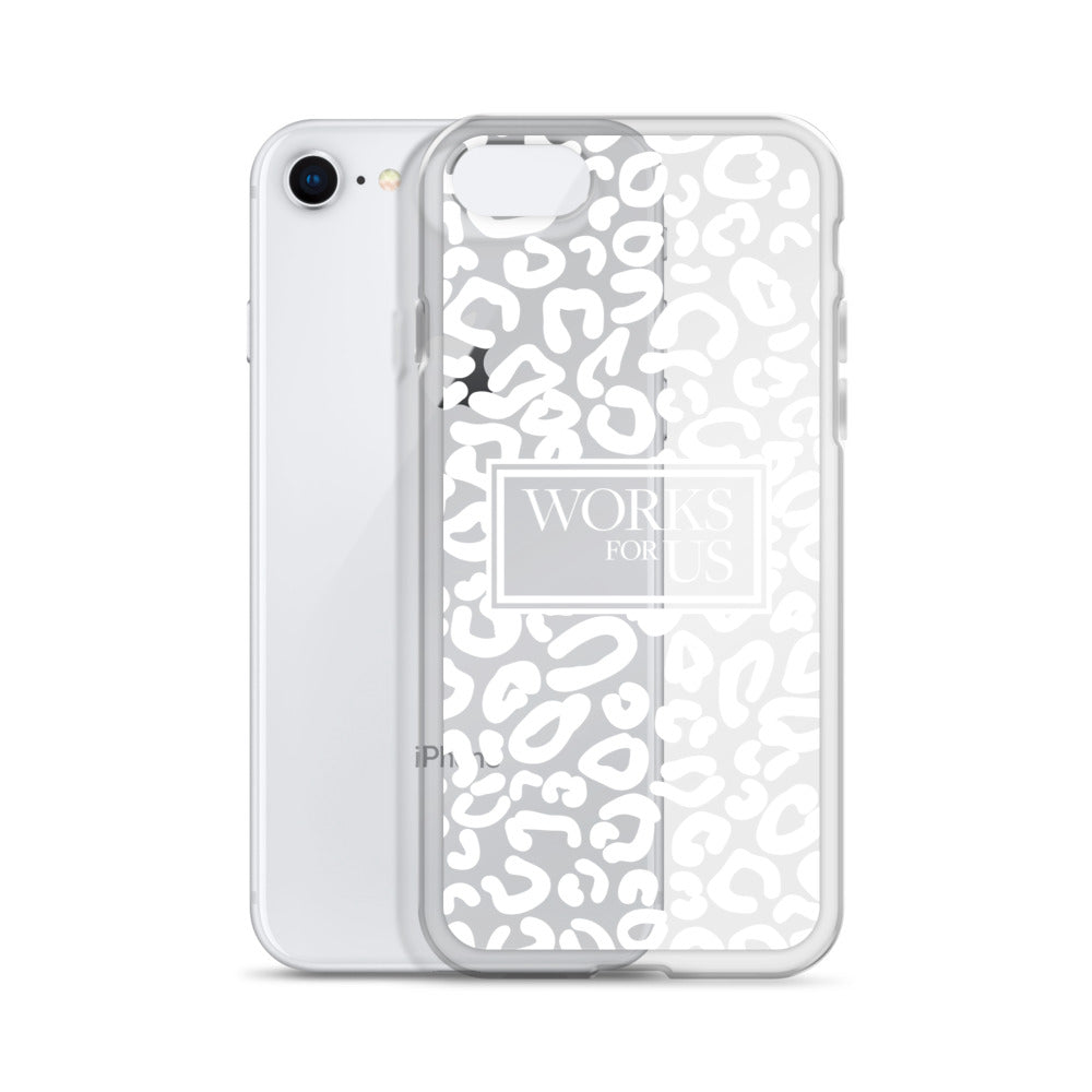 White Leopard iPhone Case